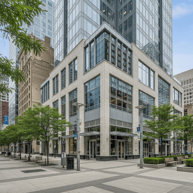 Chicago commercial construction contractors completed mixed-use building with retail and office spaces Chicago commercial construction contractors completed mixed-use building with retail and office spaces