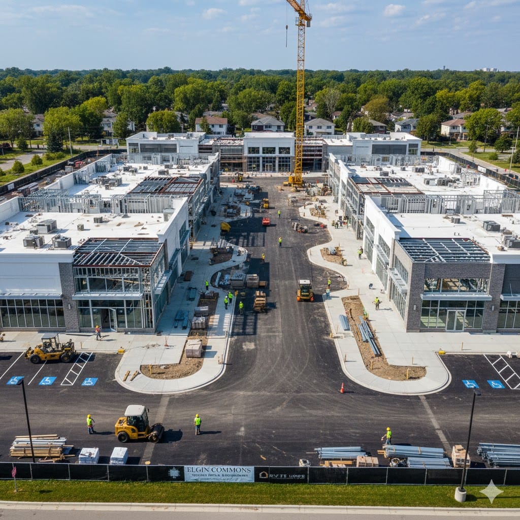 Shopping Plaza Construction in Elgin Shopping Plaza Construction in Elgin