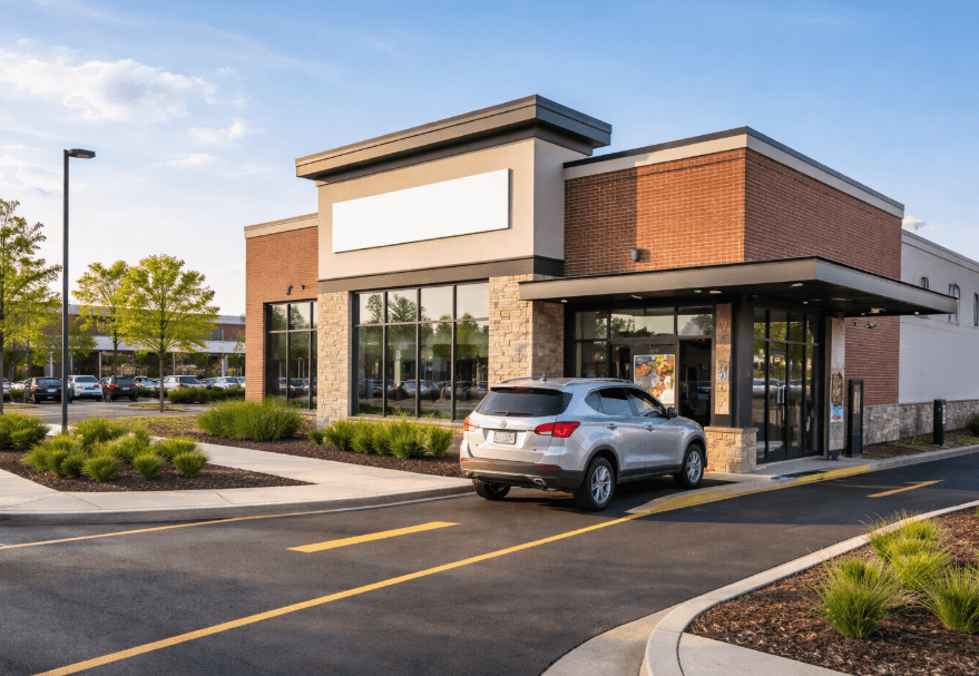 Drive through restaurant construction