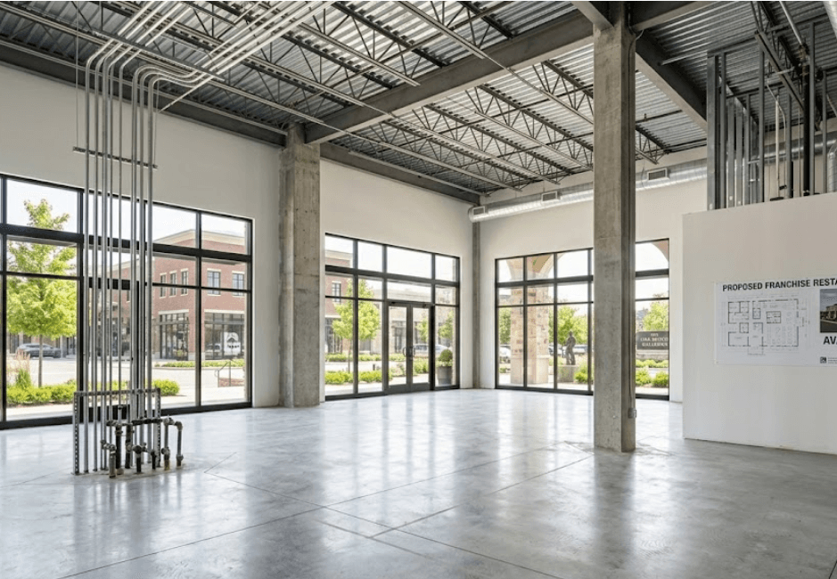 Retail shell prepared for restaurant construction in Oak Brook Retail shell prepared for restaurant construction in Oak Brook