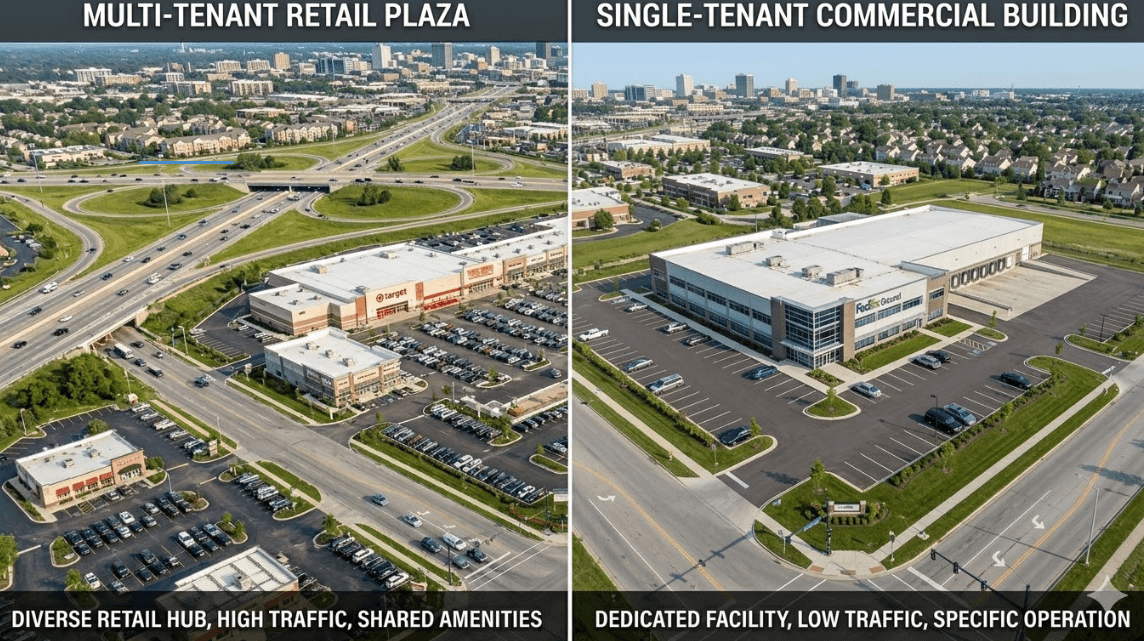 Retail Plaza Construction vs. Single-Tenant Commercial Buildings