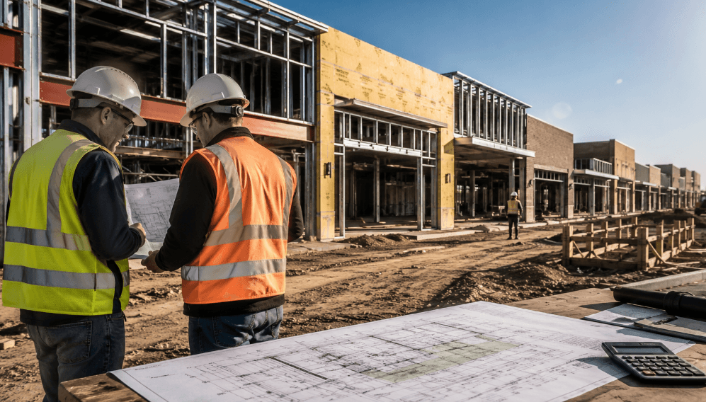 shopping plaza construction in Naperville
